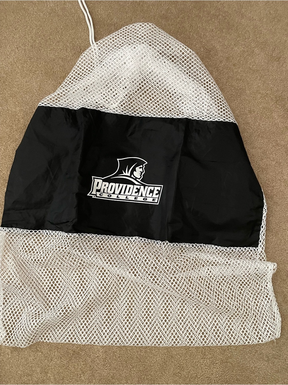 Providence College Black & White Mesh Drawstring Laundry Bag